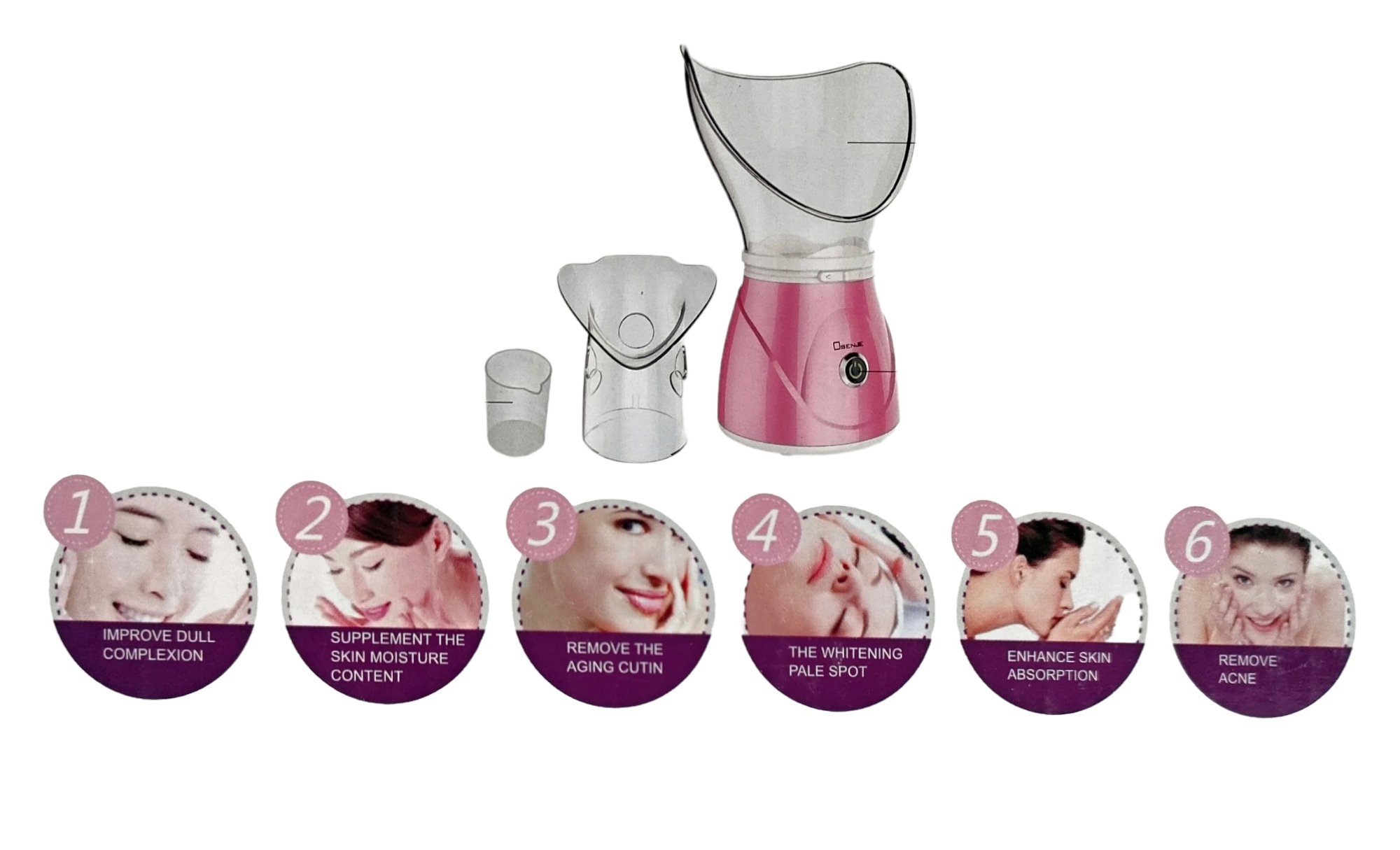 Machine à vapeur pour hydrater et purifier la peau du visage 4