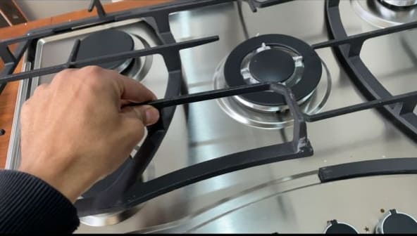 Plaque de cuisson Ariston inox fonte 5F 2psc طاولة المطبخ اريسطون 5 شعلات 2