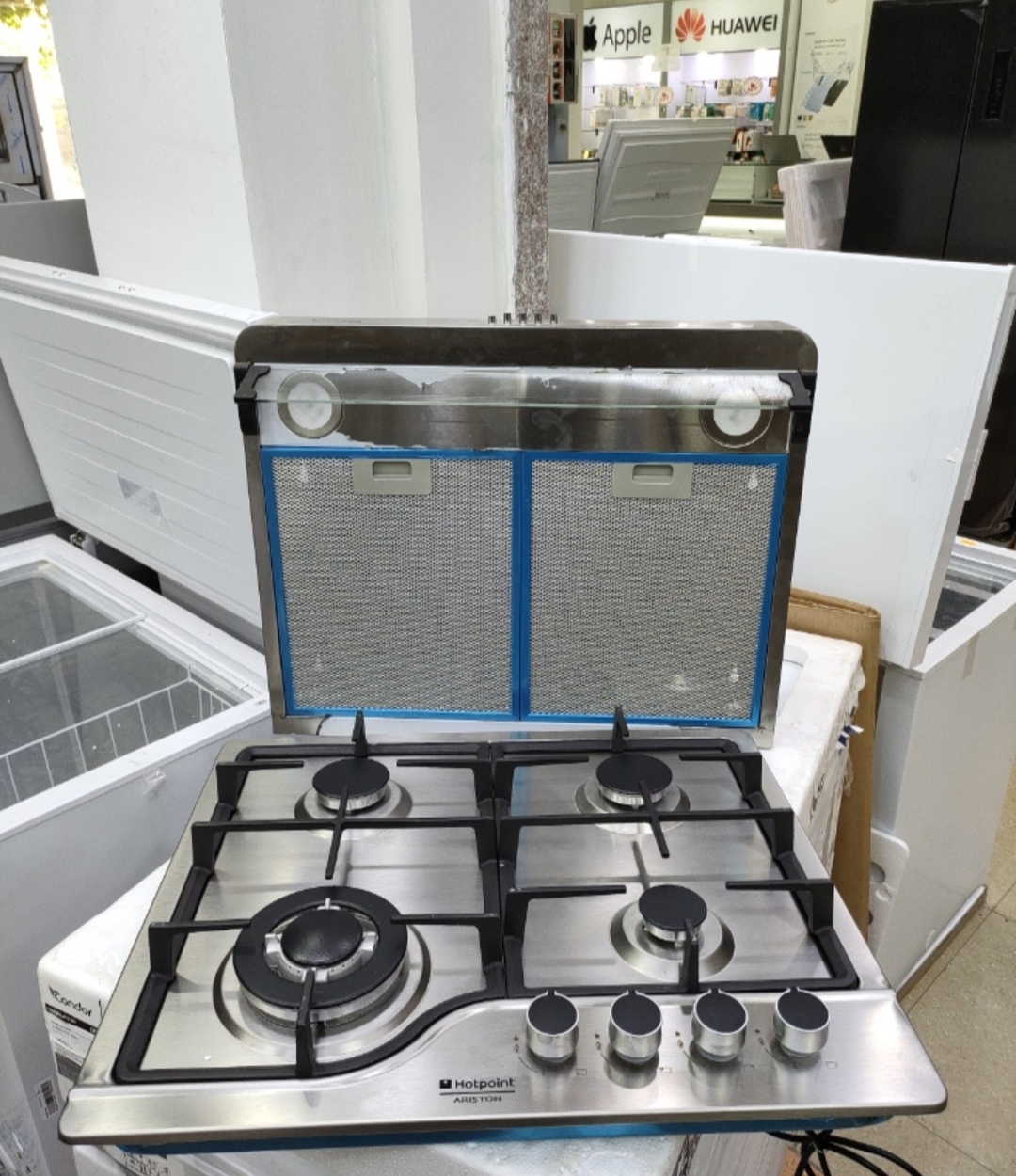 Pack plaque Ariston inox fonte + LA HOTTE  INOX